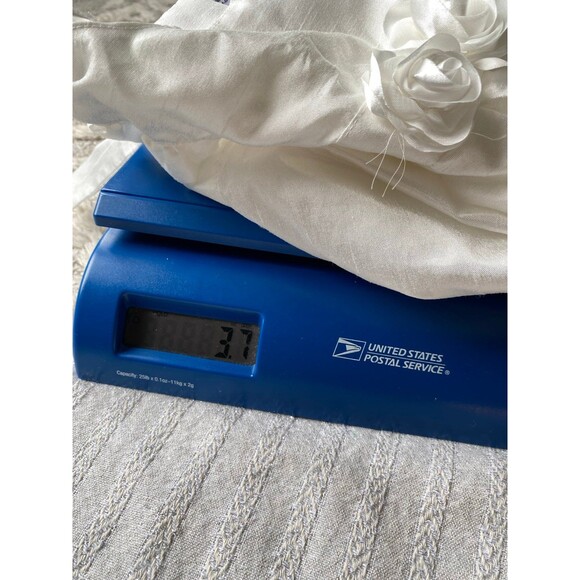 Carters off white formal dress baby girl 6 months christening satin sheen - Picture 9 of 9